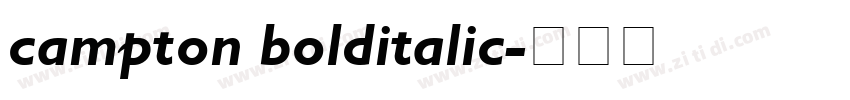 campton bolditalic字体转换